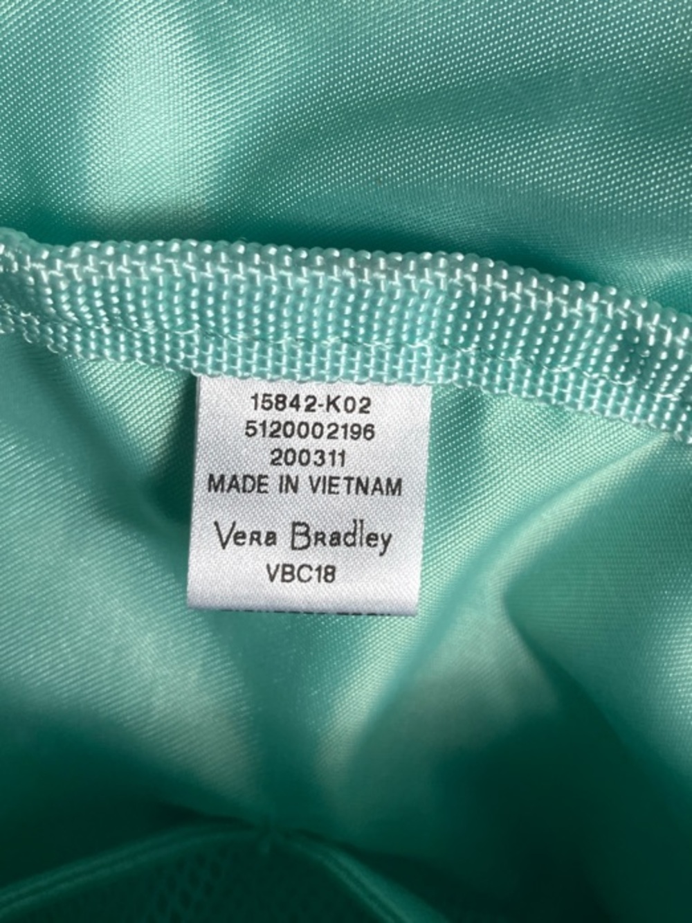 Vera Bradley Aqua Multi Ikat-Print Travel Duffel - Picture 3 of 9